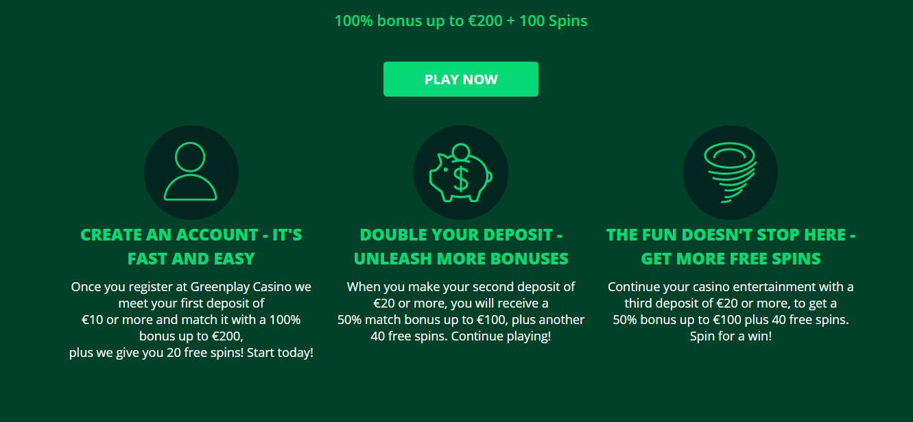 Greenplay Casino Welcome Bonus